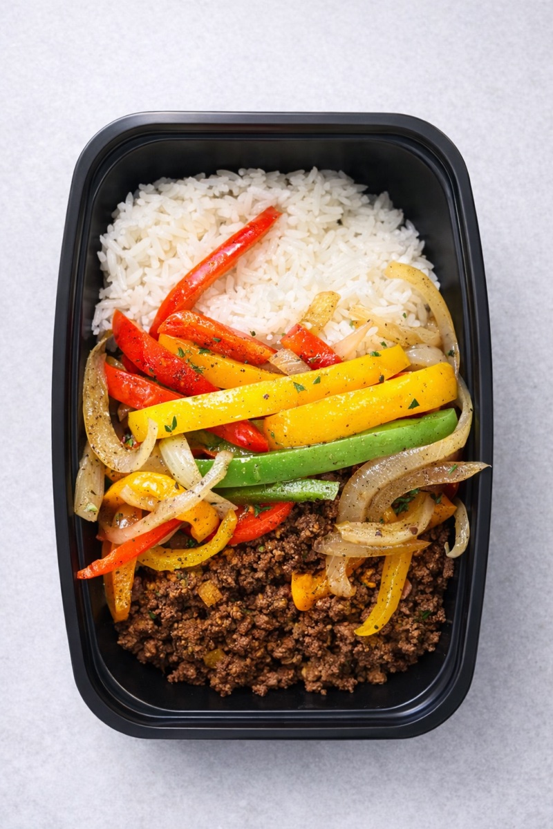 Beef Fajita Bowl high-protein meal prep